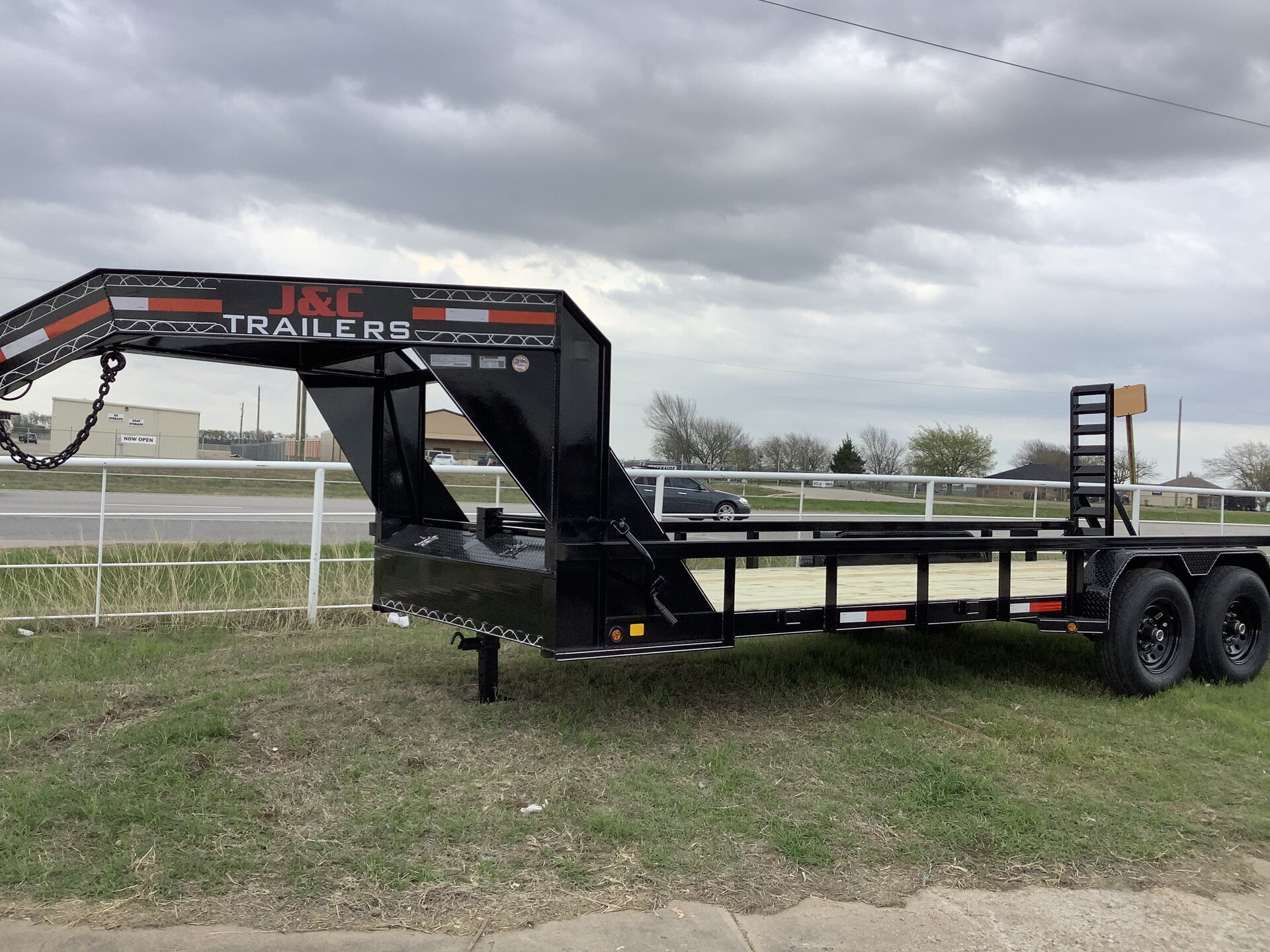 J&C gooseneck trailer with toolboxes
